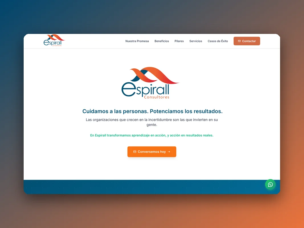 Portada del sitio de Espirall Consultores